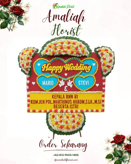 Papan Bunga Pernikahan Kaur